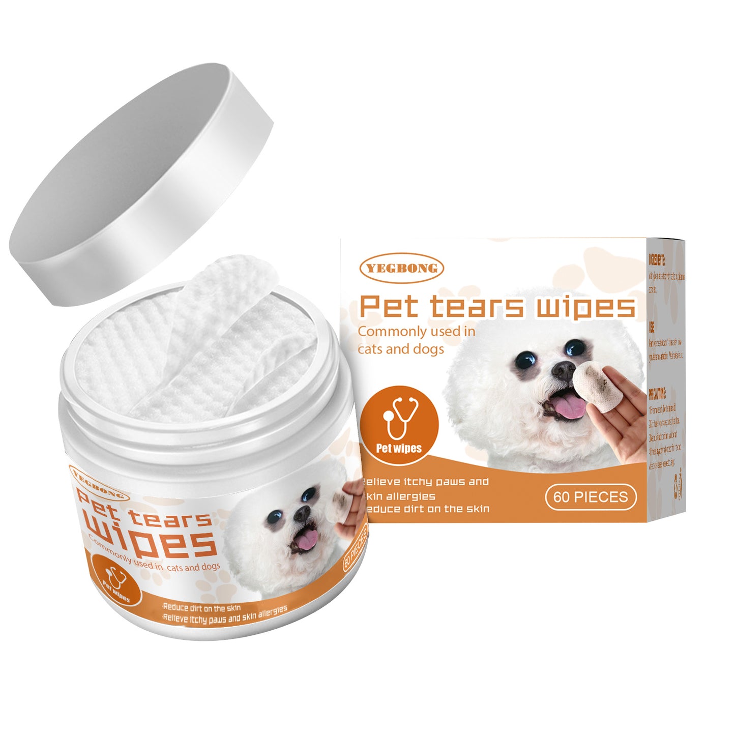 Pet Tear Stain Removal Wipes