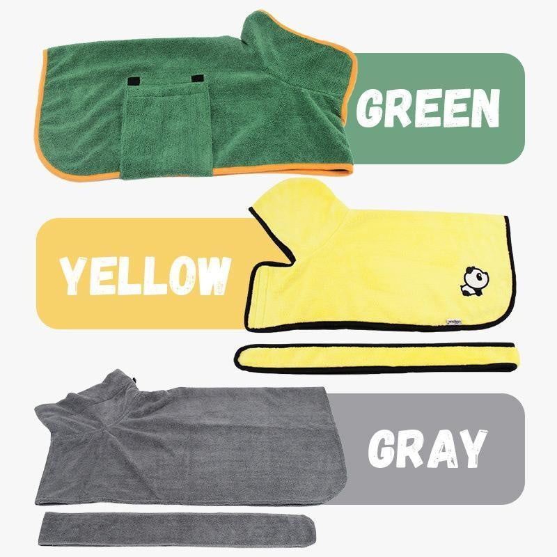 Super Absorbent Microfiber Dog Bath Towel with Adjustable Straps