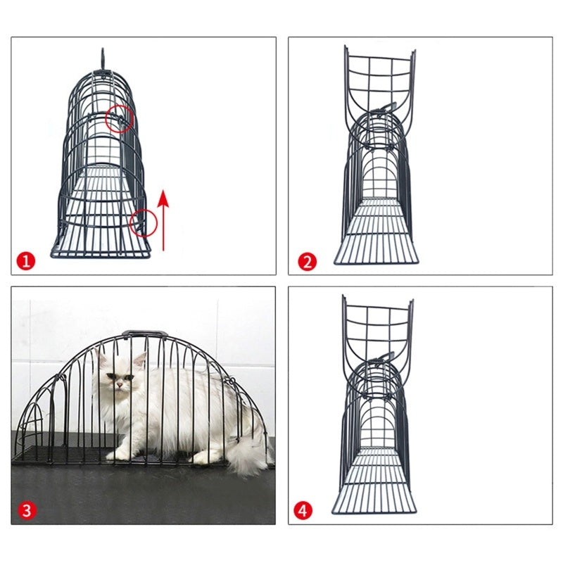 Stainless Steel Cat Bath and Transport Cage