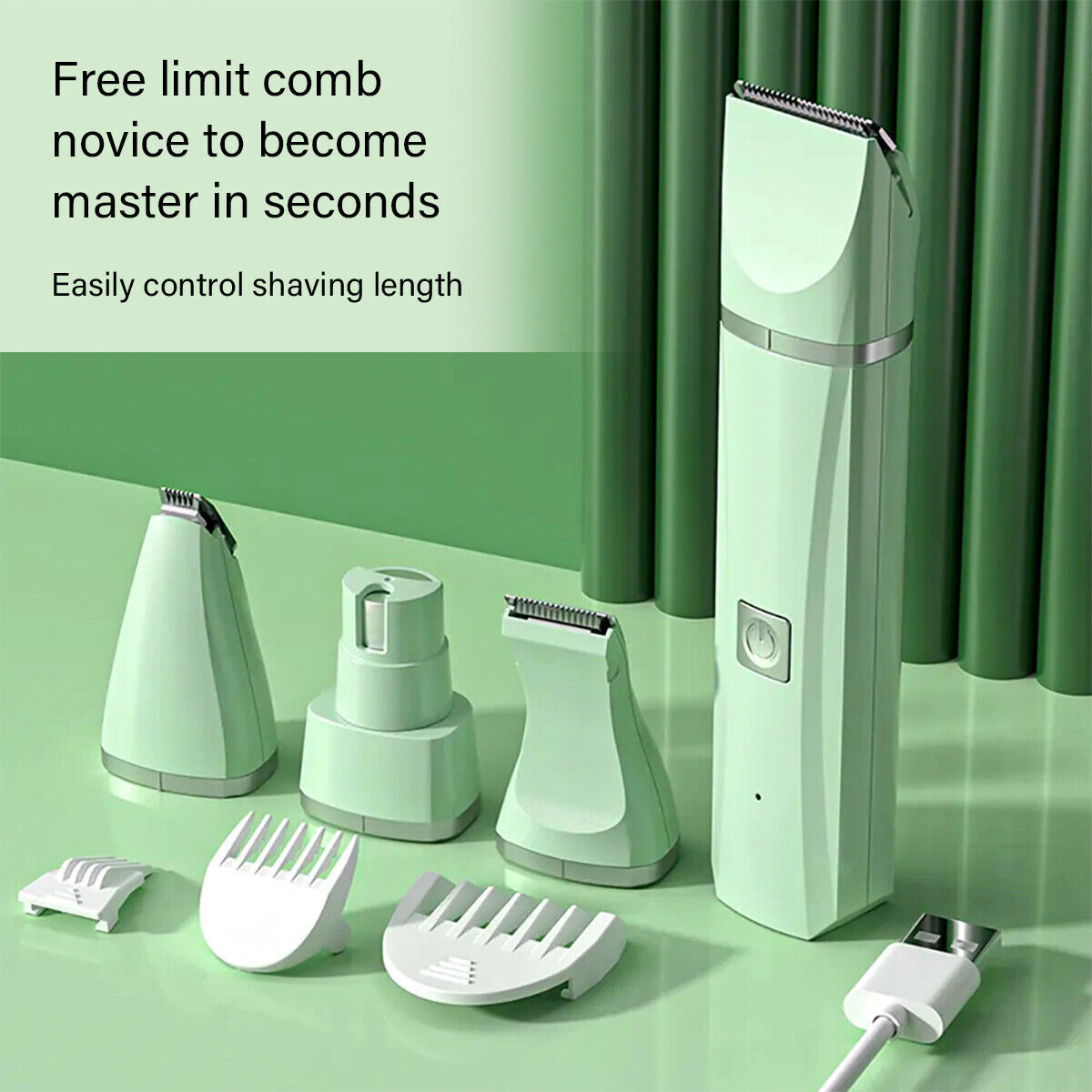 Cordless Pet Grooming Clippers with Multiple Attachments