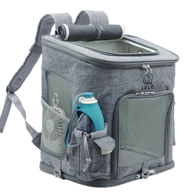 Transparent Portable Cat Backpack with Fan and Water Cup