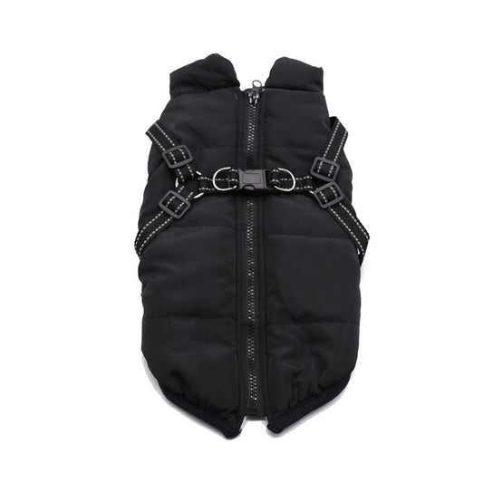 Winter Dog Cotton Coat Integrated Vest with Chest and Back Coverage