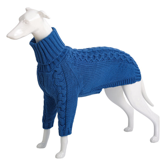 Winter High Collar Dog Sweater Solid Color Acrylic Fiber Pet Products