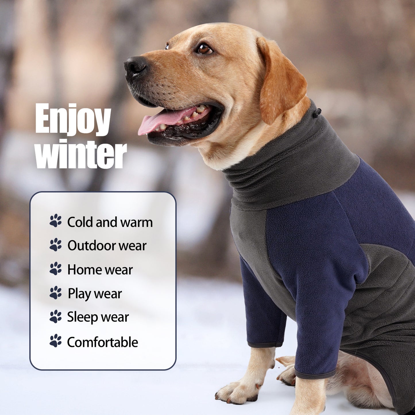 Thick Fleece Dog Coat Warm Winter Jacket for Cold Weather