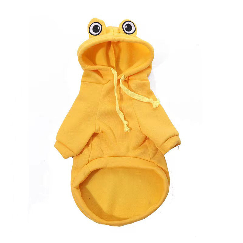 Frog Dog Sweater Fleece Clothes for Small and Medium Dogs Fashionable Pet Apparel