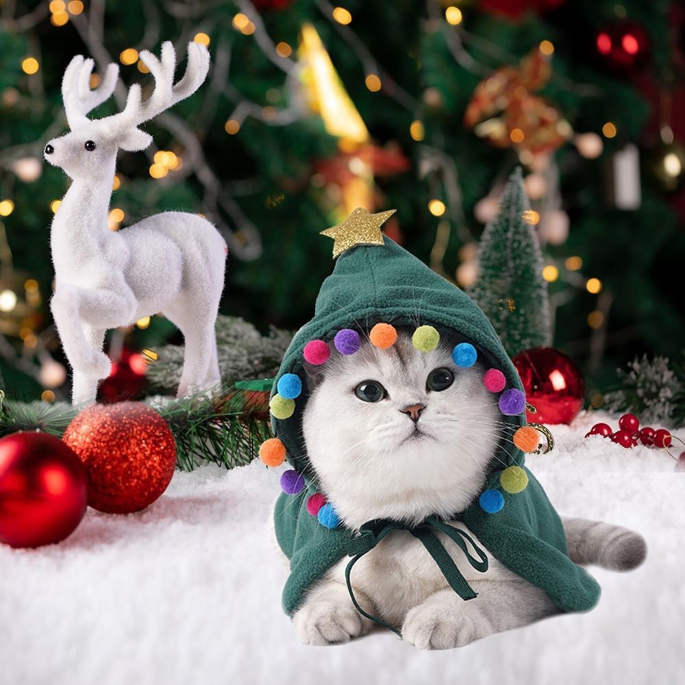 Funny Cat Cape Christmas and Halloween Costume for Pets