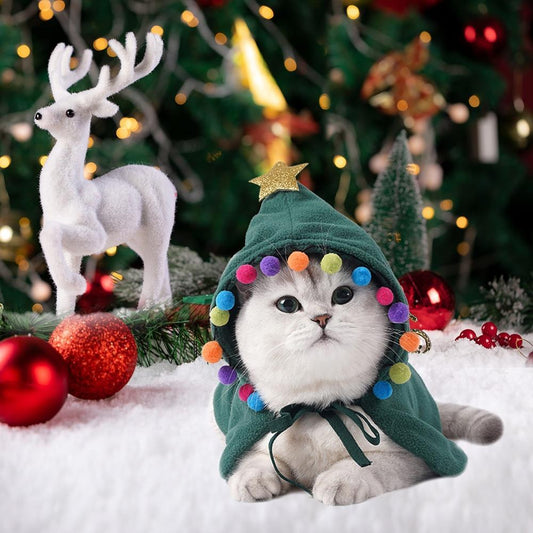 Funny Cat Cape Christmas and Halloween Costume for Pets