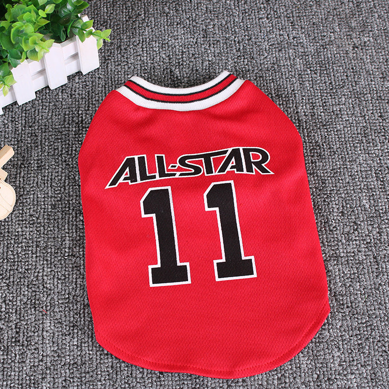 Sporty Soccer Dog Jersey for Summer and Outdoor Activities