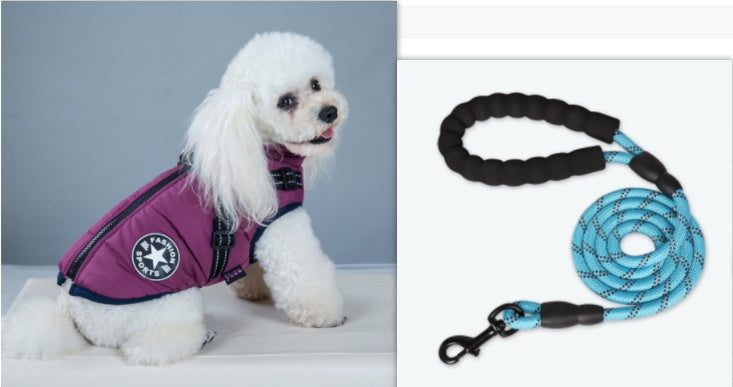 Waterproof Winter Dog Coat with Harness