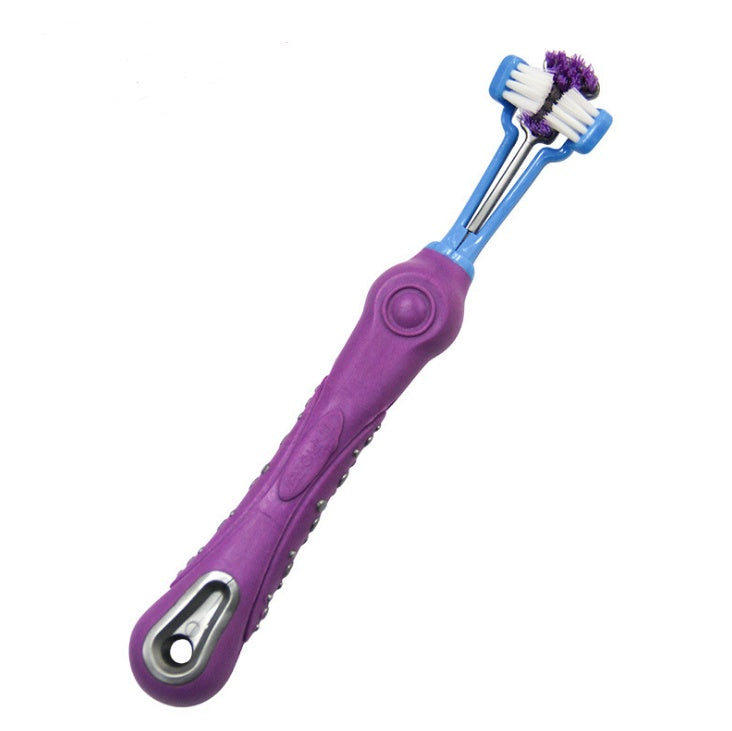 Three-Sided Pet Toothbrush