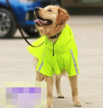 Spring and Summer New Dog Raincoat Waterproof Reflective Cape for Large Dogs
