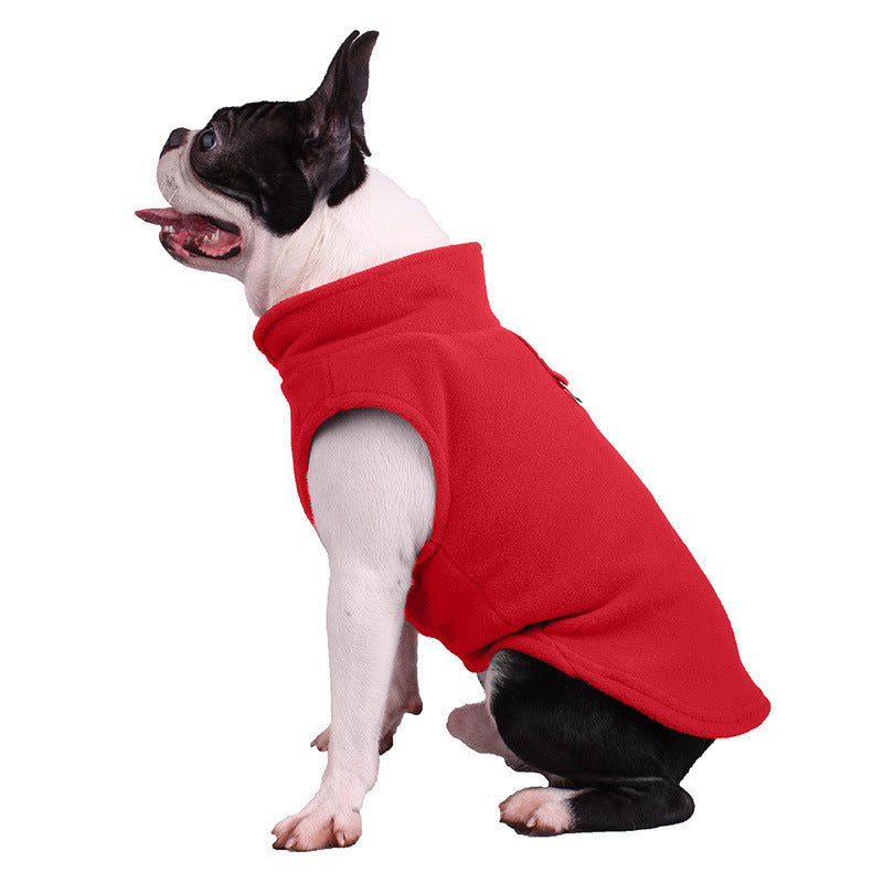 Soft Solid Color Fleece Singlet for Small and Medium Dogs