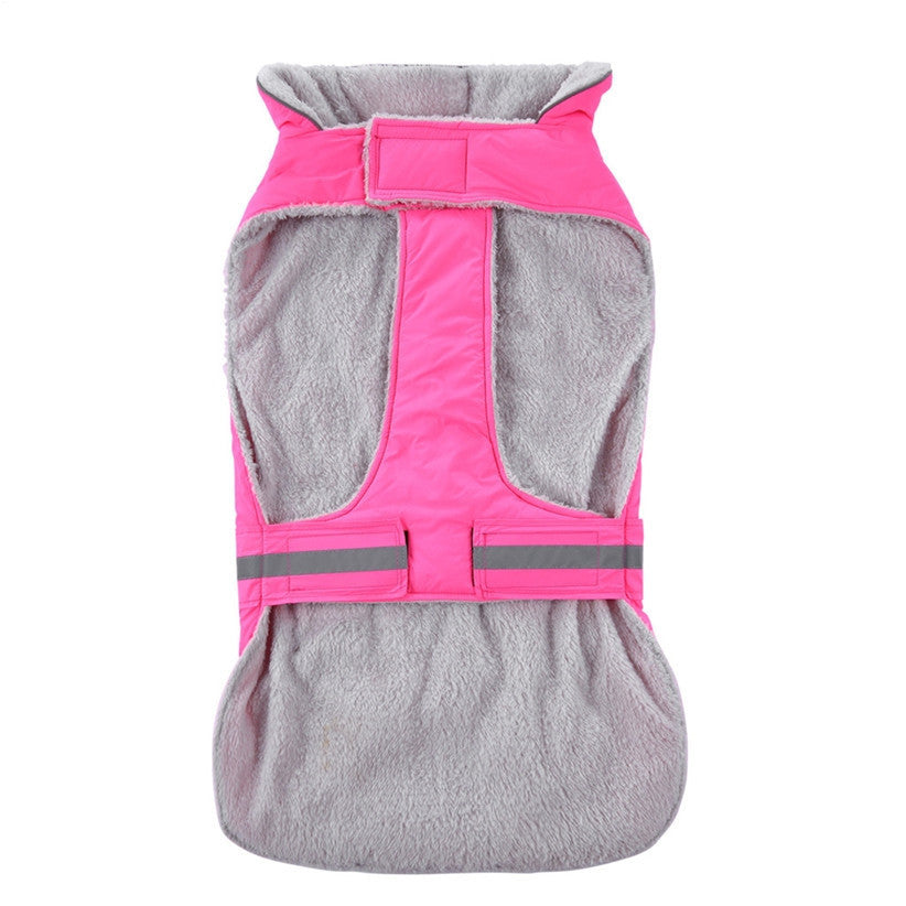Reflective Winter Dog Jacket for Night Safety and Warmth