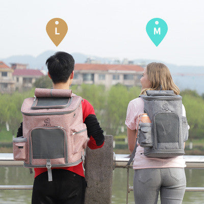 Transparent Portable Cat Backpack with Fan and Water Cup
