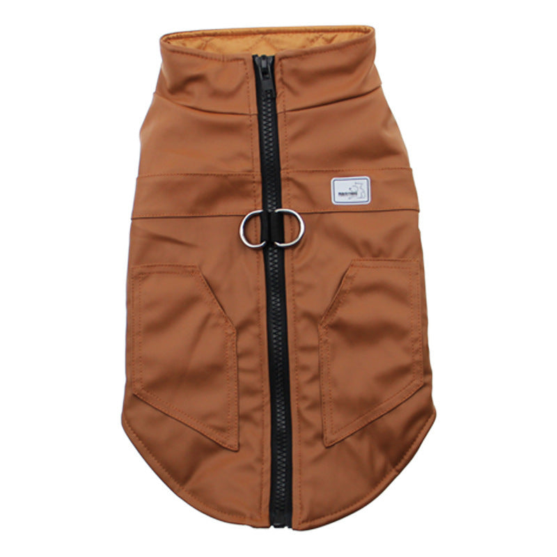 Leather Winter Vest for Dogs and Cats
