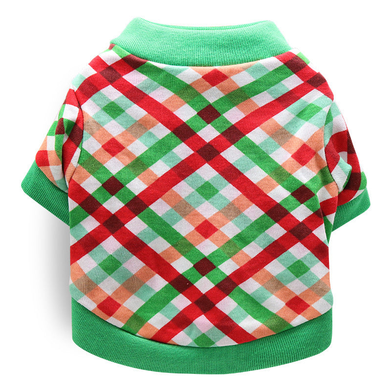 Christmas Dog T-Shirt Soft Cotton Pet Clothes for Holiday Season