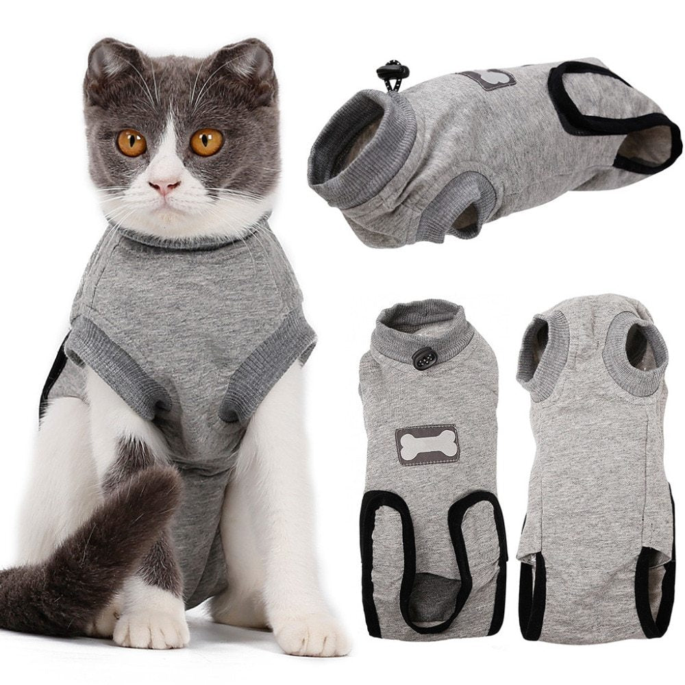 Recovery Suit for Cats Post Surgery Wound Healing Anti-Licking Clothing