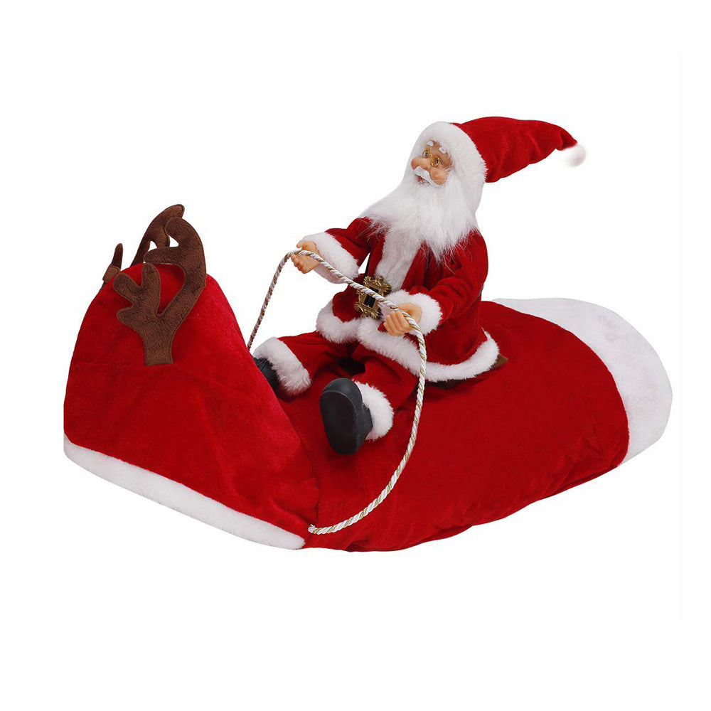 Santa Claus Riding Deer Christmas Dog Outfit