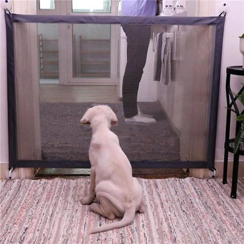 Foldable Mesh Pet Gate for Doors and Stairs