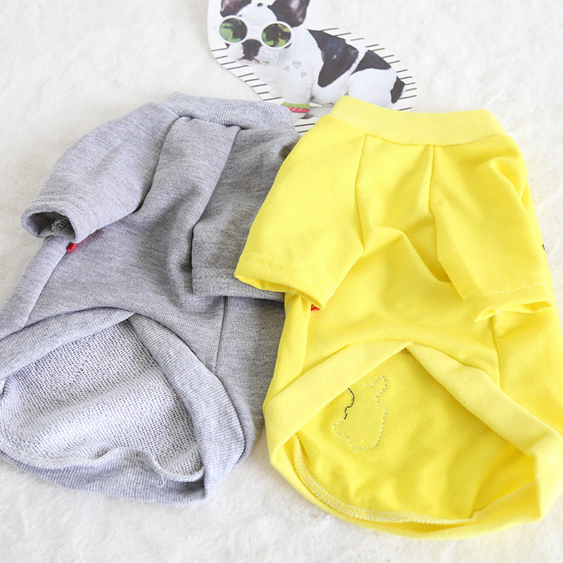 Soft Cotton Dog T Shirt Lightweight Pet Clothes for All Seasons