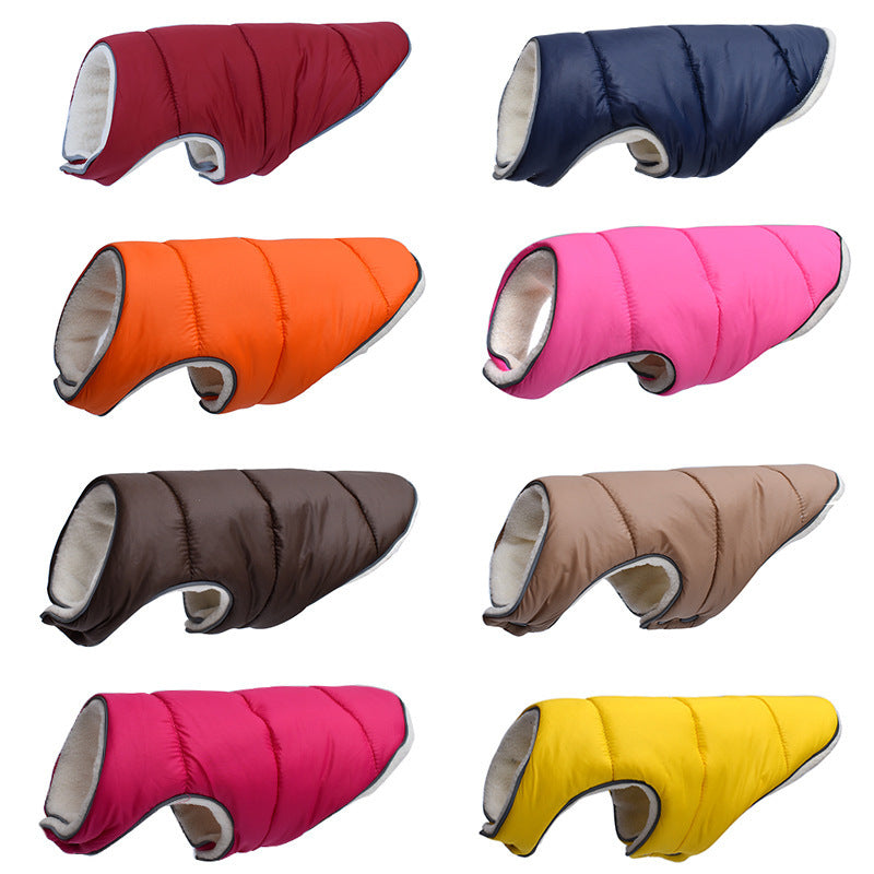 Warm Winter Pet Jacket with Reflective Features Fleece Coat for Small Medium Large Dogs