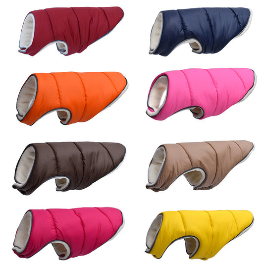 Warm Winter Pet Jacket with Reflective Features Fleece Coat for Small Medium Large Dogs