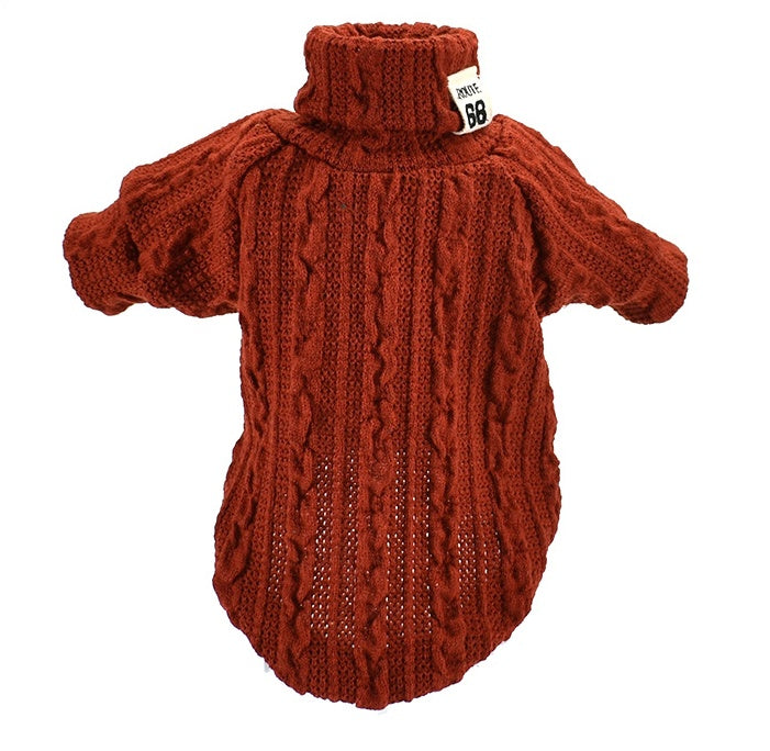 Premium Turtleneck Dog Sweater for Winter Warmth