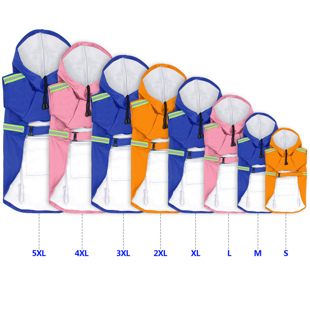 Waterproof Reflective Dog Raincoat with Pocket Design for Outdoor Protection