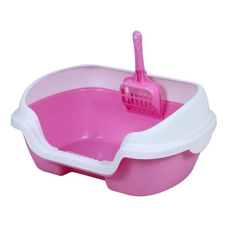 Semi-Enclosed Cat Litter Box