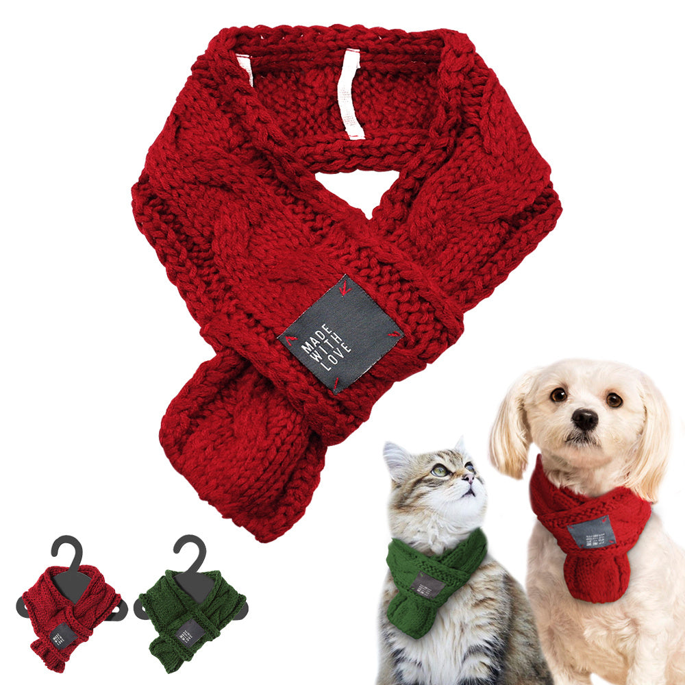 Pet Scarf Warm Wool Scarf for Small Dogs Puppies and Cats Fashionable Accessories