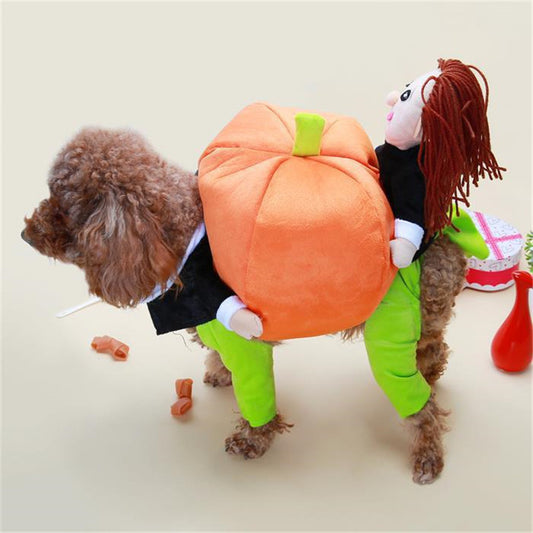 Halloween Pumpkin Costume for Dogs and Cats