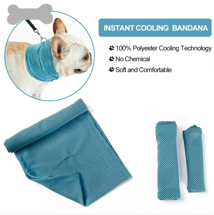 Instant Cooling Pet Bandana Dog Scarf for Summer Heat Relief