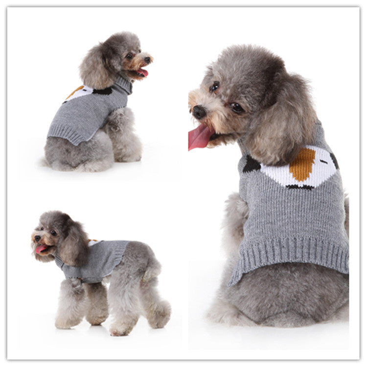 Soft Polyester Pet Sweater Casual Dog Clothes for Winter