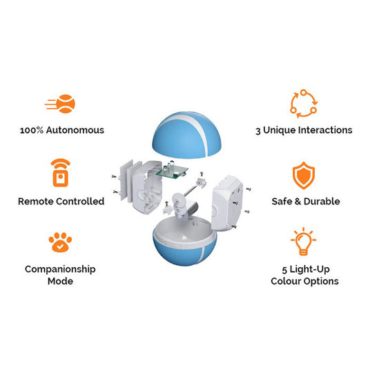 Wireless Smart Pet Toy with LED Lights & Remote Control