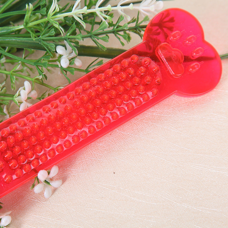 PVC Transparent Flat Bone Pet Dog Toy