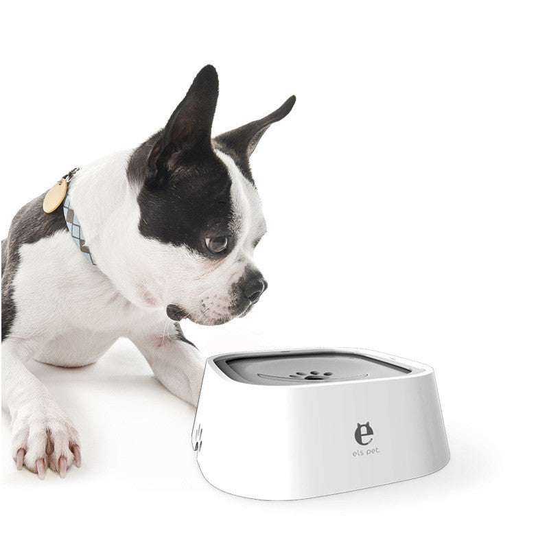 1.5L Floating Pet Water Bowl – Anti-Overflow Slow Feeder