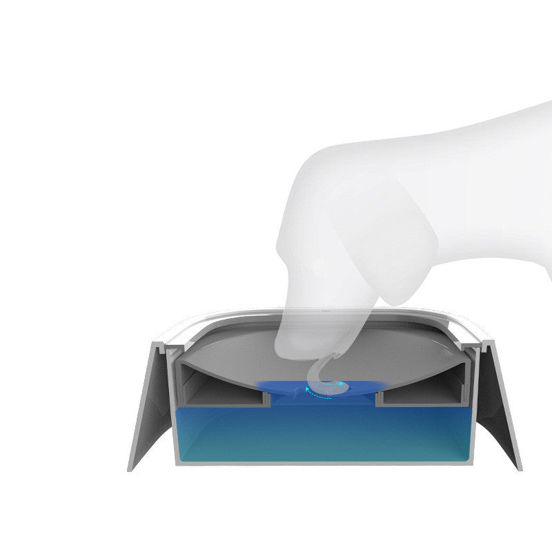 1.5L Floating Pet Water Bowl – Anti-Overflow Slow Feeder