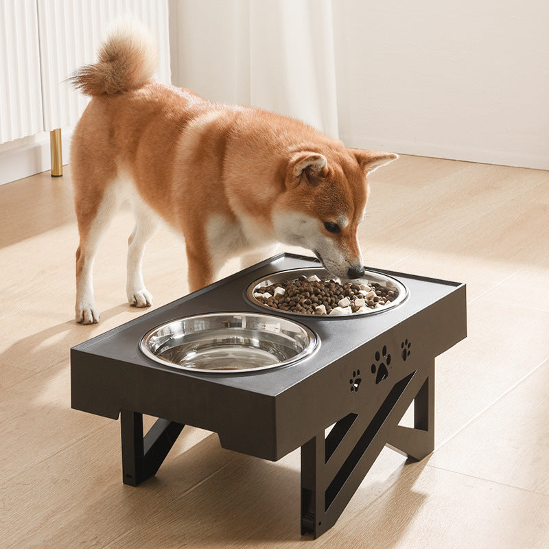 Stainless Steel Abs Adjustable Dog Bowl Pet Food Bowl