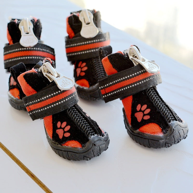 Waterproof Suede Cotton Shoes for Medium and Large Dogs Non-Slip and Warm Outdoor Dog Footwear
