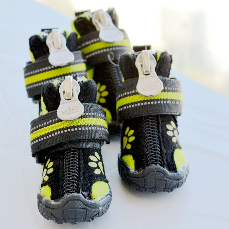 Waterproof Suede Cotton Shoes for Medium and Large Dogs Non-Slip and Warm Outdoor Dog Footwear