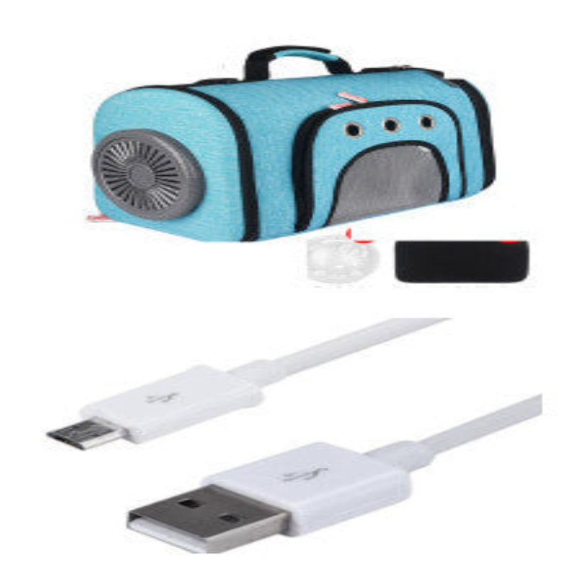 Pet Out Bag with Fan & Side Mesh Ventilation – Space Cat Bag