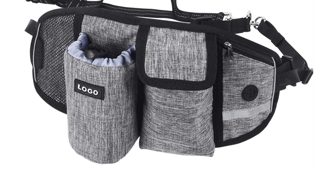 Hands-Free Dog Leash Waist Bag for Walking and Training