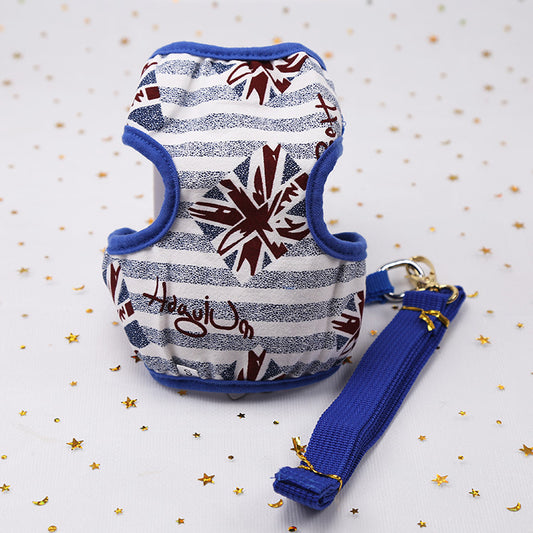 Three-Dimensional Flower Dsign Chest Back Traction Rope VIP Teddy Bichon Dog Traction Rope