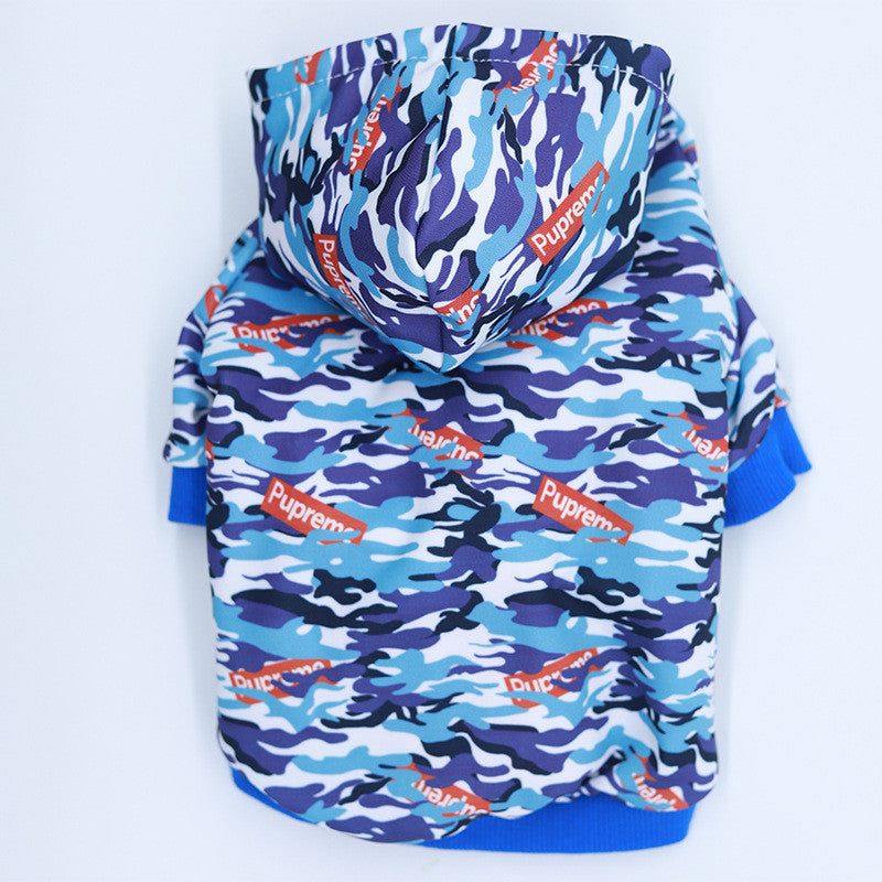 Camouflage Pet Hoodie with Print