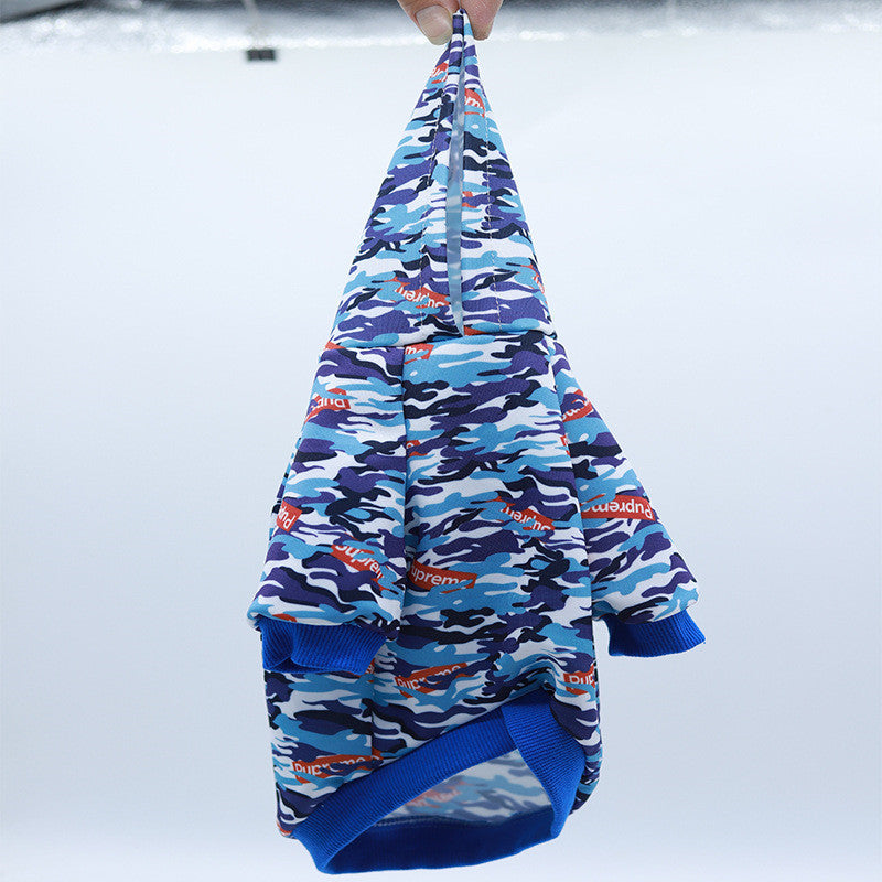 Camouflage Pet Hoodie with Print