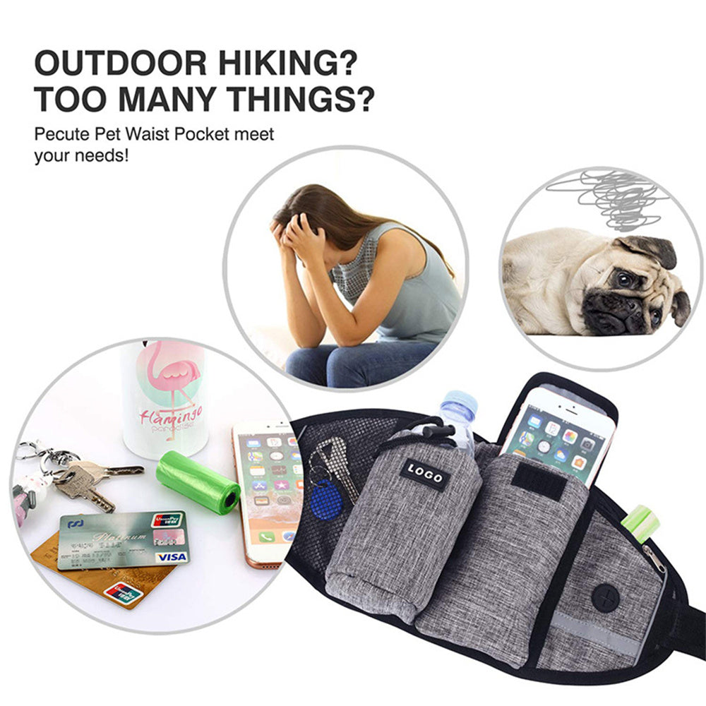 Hands-Free Dog Leash Waist Bag for Walking and Training