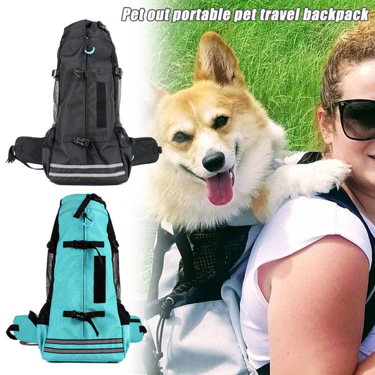 Expandable Pet Backpack Carrier Breathable Travel Bag