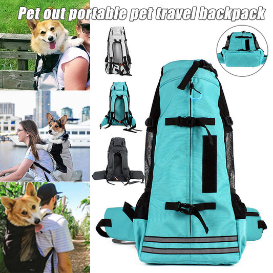 Expandable Pet Backpack Carrier Breathable Travel Bag