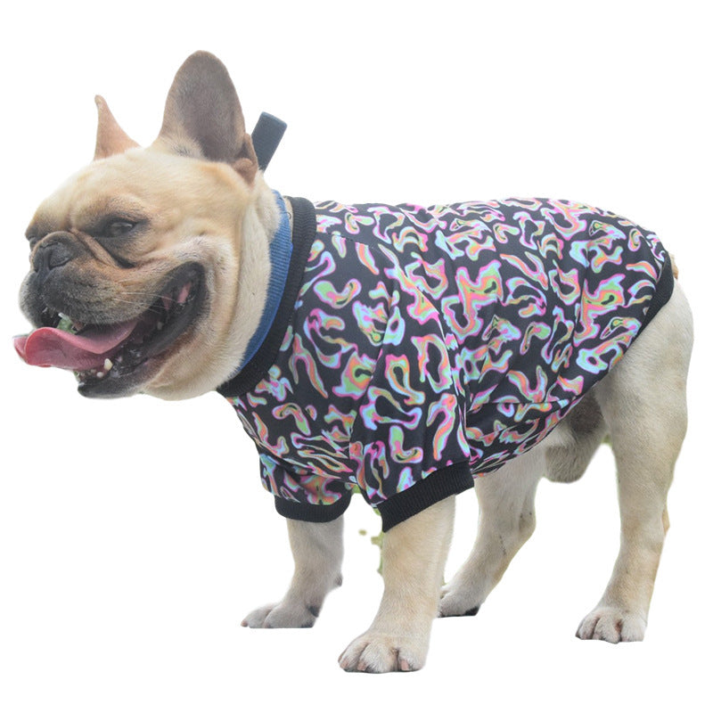 Camouflage Fluorescent Dog Jacket Stylish and Durable Pet Wear