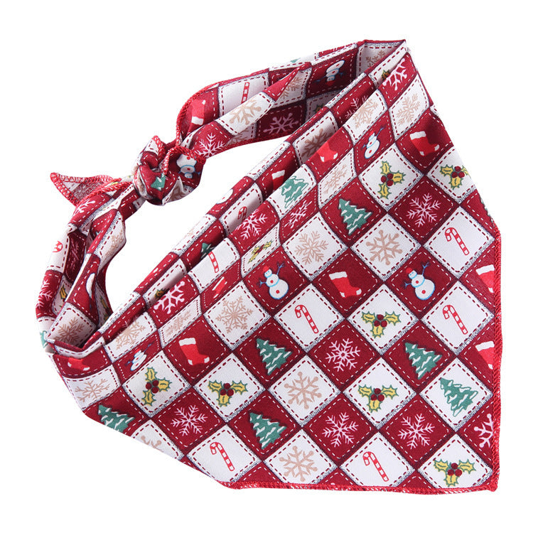 Adjustable Cotton Dog Bandana and Triangle Scarf for Pets